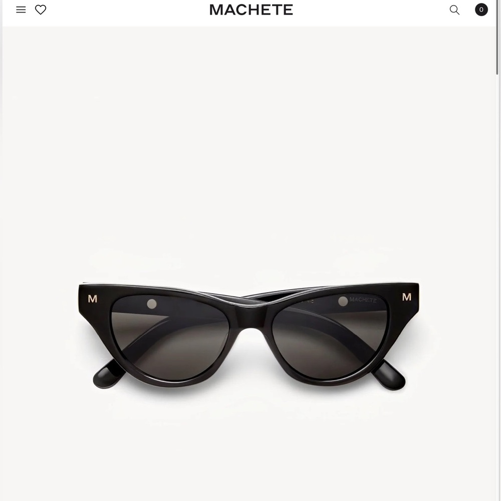 Machete Suzy Sunglasses Black Cat Eye NEW Anthropologie - Picture 2 of 16
